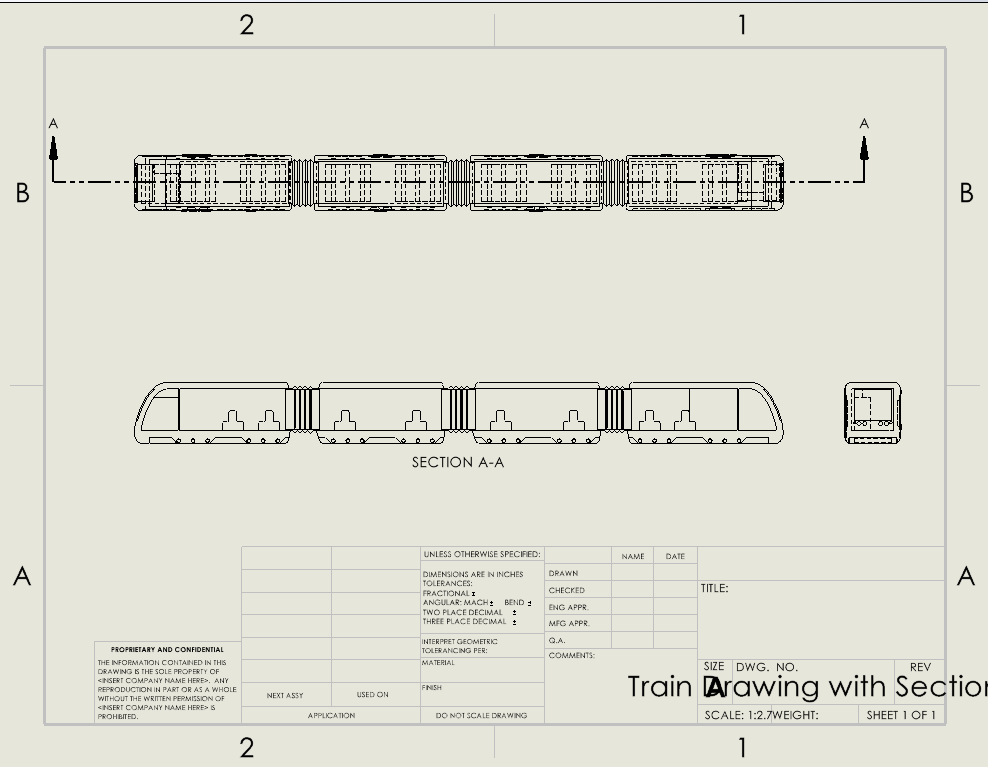 ION Light Rail Train Section View